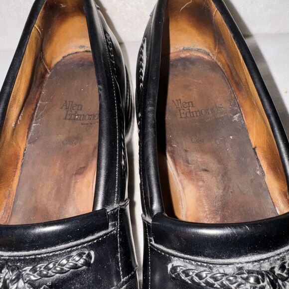 ALLEN EDMONDS MENS SHOES 9.5 D CODY BLACK WOVEN TASSEL LOAFER main image 5